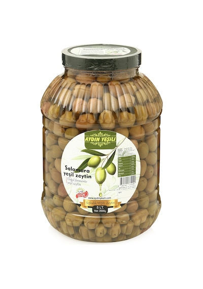 Aydın Yeşili Salamura Yeşil Çizik Zeytin 5 L
