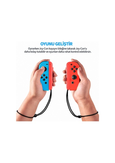Switch Joycon Bileklik Wrist Strap Ns Joy-con Aksesuar Kırmızı 2 Adet