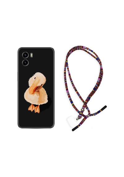 Vivo Y15S Kılıf Rasta Boyun Askılı Üzgün Ördek 1685