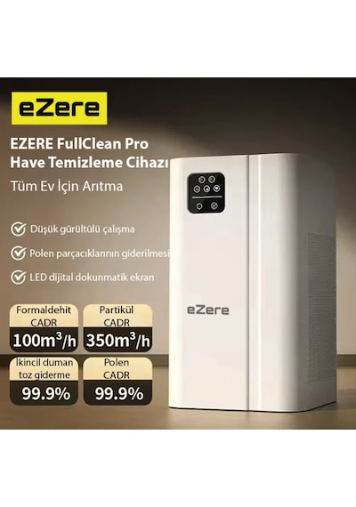 Ultra Clear Uv Etkili Hava Temizleyici Bakteri Öldürme Polen Filtreleme İyon+hepa+uv 3 Katmanlı Turbo Filtre