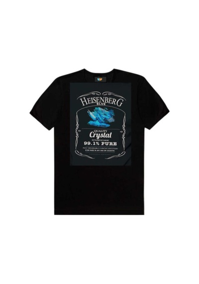 Noıssey Kırmızı Etiket Galashop Breaking Bad Blue Crystal Siyah Erkek Tişört T-shirtü 05243