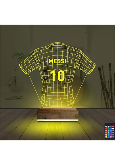Luvivia Futbol Forma Taraftar Kişiye Özel 3d Lamba - Masa Gece Lambası Şeffaf
