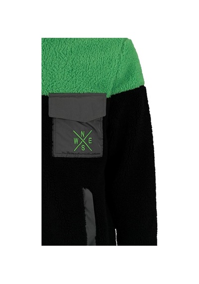 Luo Camp Rüzgar Geçirmez Erkek Peluş Polar 01 - Black/green Çok Renkli