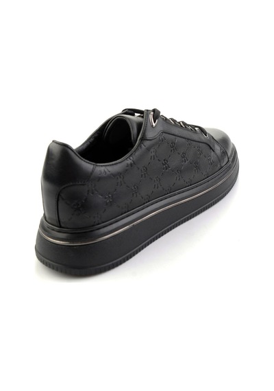 Bambi Siyah Hakiki Deri Erkek Sneaker E01398023103