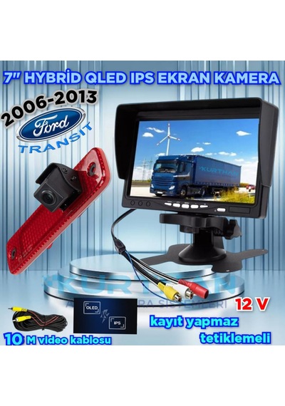 Transit 2016-2013 Uyumlu Park Kamerası Ve 7 İnç Ips Monitör 12 V