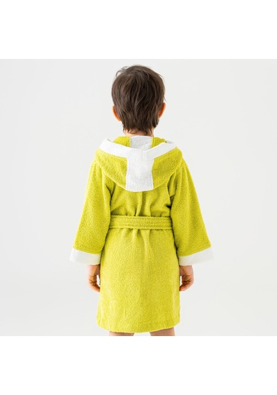 Soley Pueri %100 Pamuklu Unisex Çocuk Bornozu Yeşil