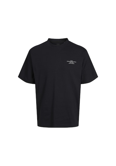 Jack & Jones Erkek Gögüs Baskili Tisört - Blachad 12259357 Black Siyah