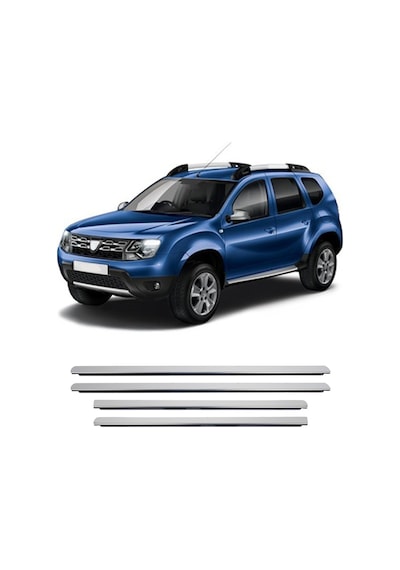 Dacia Duster Uyumlu 2010-2017 Krom Cam Çıtası 4 Parça Paslanmaz  Çelik