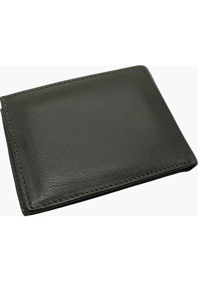 Westpolo Hakiki Deri Kağıt Para Ve Bol Şeffaf Kart Bölmeli Unisex Kartlık - 617 Haki