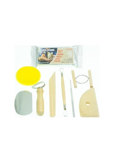 Ahşap Saplı Seramik Ve Doğal Kil Hamuru Oyma Şekil Verme Alet Seti Yeni Başlayanlar İçin Ceramic Şekillendirme El Aleti Seti Beyaz Kil/white Clay Pottery Tool Kit Ahşap Saplı Seramik Ve Doğal Kil Hamuru Oyma Şekil Verme Alet Seti Yeni Başlayanlar İçin Ceramic Şekillendirme El Aleti Seti Beyaz Kil/white Clay Pottery Tool Kit