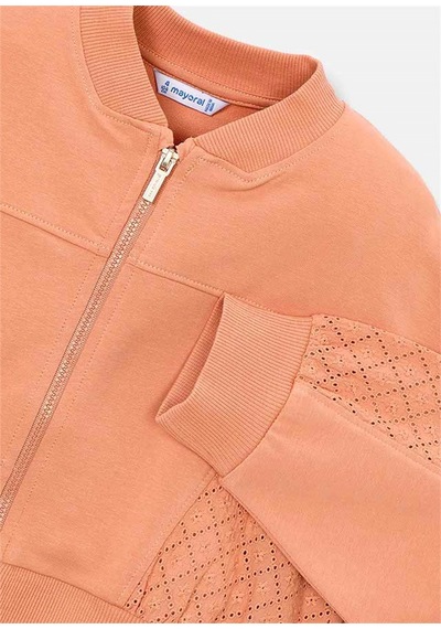 Mayoral Kız Çocuk Fermuarlı Sweatshirt Turuncu 3456