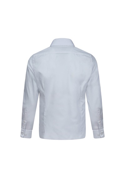 Hatemoğlu Beyaz Slim Fit Slim Yaka Pamuklu Uzun Kollu Gömlek Beyaz Hatemoğlu Beyaz Slim Fit Slim Yaka Pamuklu Uzun Kollu Gömlek Beyaz
