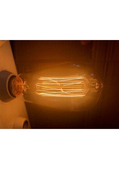 Edison Bulb St 64 E 27 40w Dimmer Uyumlu Düz Rustik Lamba