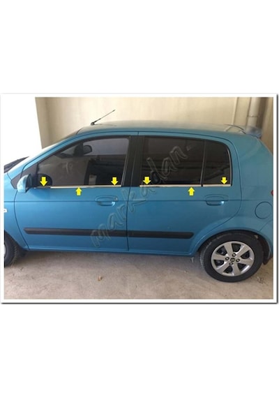 Markadan Hyundai Getz Krom Cam Çıtası 2002-2011 6 Parça   Paslanmaz
