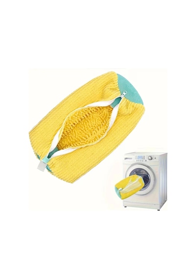 Özel Üretim File Ayakkabı Yıkama Torbası Mikrofiber Astarlı Fermuarlı Geniş Kullanım Alanı Çok Renkli