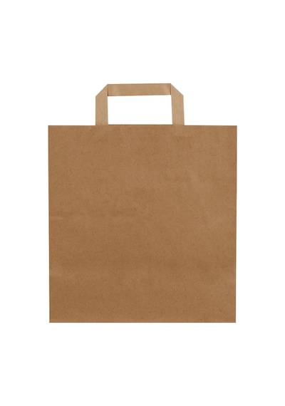 Packanya 28 x 29 x 16 - 100 Adet Düz Saplı Kraft Çanta