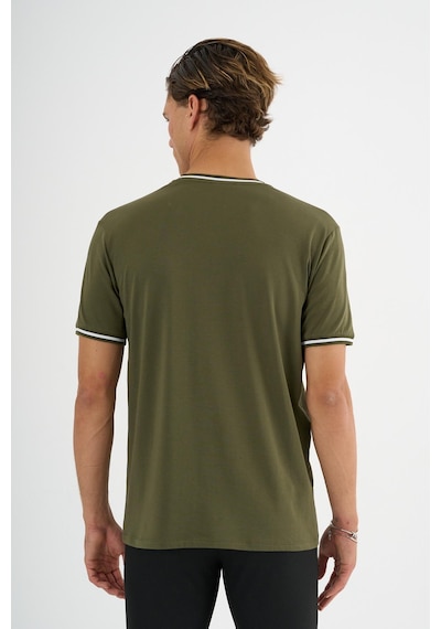 Alexander Gardi Bisiklet Yaka Baskılı T-shirt Bej