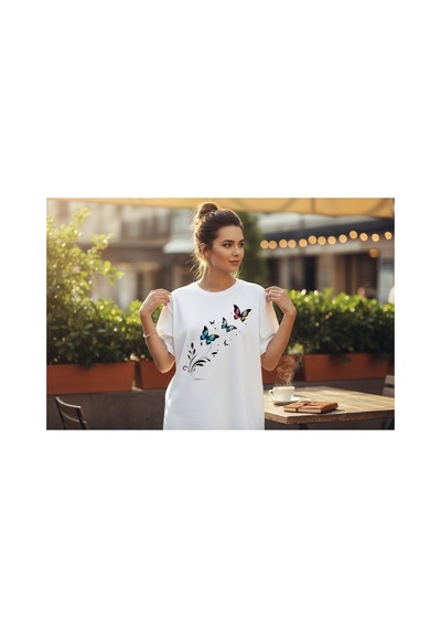 Urbantrendstore Unisex Minimal Kelebek Baskılı Desen Casual Tatil İçin Sade Basic Yazlık Beyaz Tshirt Oversize Fit Rahat Geniş Salaş T-shirt Günlük Tişört Urbantrendstore Unisex Minimal Kelebek Baskılı Desen Casual Tatil İçin Sade Basic Yazlık Beyaz Tshirt Oversize Fit Rahat Geniş Salaş T-shirt Günlük Tişört