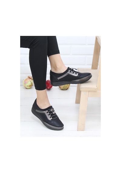 Nesil Shoes Cenice 702 Siyah Platin Günlük Kadın Ayakkabı SİYAH PLATİN
