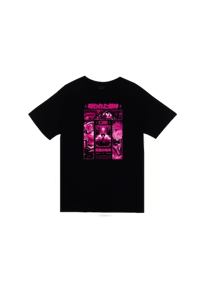 Jujutsu Kaisen - Ryomen Sukuna - Anime Baskılı Unisex %100 Pamuk Siyah T-shirt SIYAH
