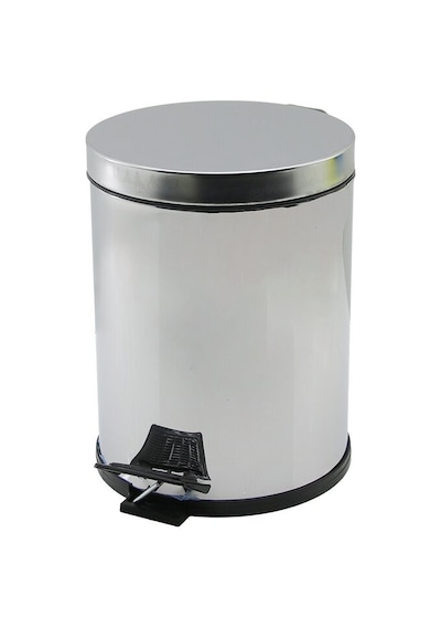 Qs Plastik Qs-453 Beray Bry-0344 No-5 Pedallı Çöp Kovası 5l Krom Metal