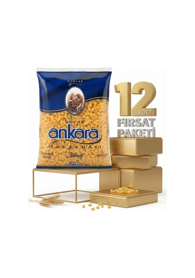 Ankara Boncuk Makarna 12x500 Gr