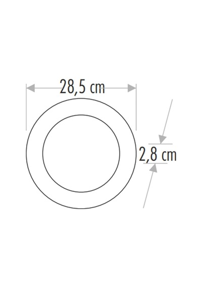 30 Watt Panel Led Armatür Sıva Üstü Yuvarlak Ct 5273 Beyaz Işık 6400k Alüminyum Kasa Orjnlct5273bb Diğer
