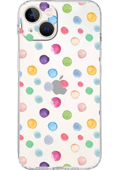 Apple Uyumlu iPhone 13 Mini İle Water Color 6 Kamera Korumalı Şeffaf Kılıf