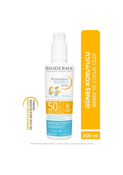 Bioderma Photoderm Pediatrics Güneş Koruyucu Sprey SPF50+ 200 ML