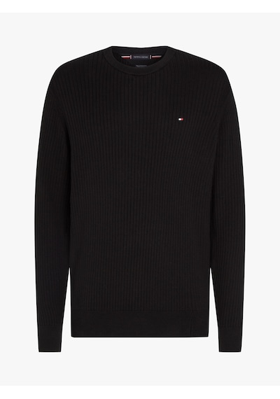 Tommy Hilfiger Pıma Ctn Cash Structure Crew Erkek Siyah Kazak - Mw0mw40449