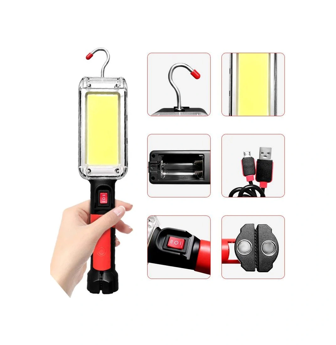 Powermaster Zj-8859 20 Watt Cob Ledli Çalışma Lambası Kırmızı - Siyah