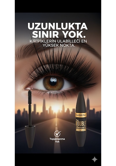 Gabrini Long Lash Mascara Kirpikleri Uzatan Siyah Maskara Siyah