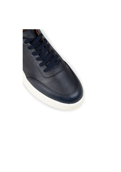 Deery Erkek Lacivert Hakiki Deri Sneaker Ayakkabı - 04406mlcve01