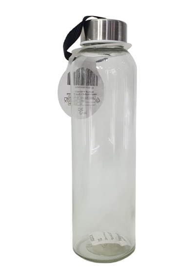 Siyah Kılıflı Cam Matara 500 Ml Hk2670 Siyah Cam Diğer
