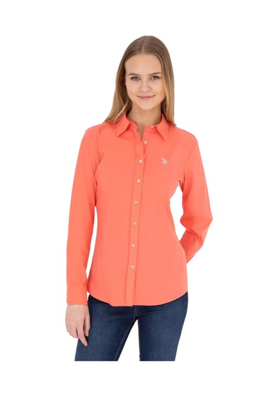 U.S. Polo Assn. Kadın Uzun Kollu Basic Gömlek 1840369 Nar