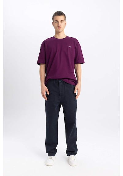 DeFacto Gabardin Pantolon Baggy Fit Bol Rahat Kesim Cepli Düz Paça B4762AX24SPNV239
