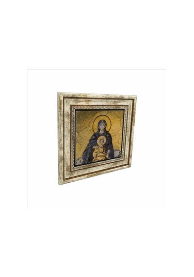 Ayasofya- Meryem Ve Isa Mozaiği Baskılı Taş Tablo 25x25