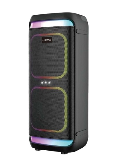 Hepu Hp-986 2x8'' Kablosuz 1 El Mikrofon Bluetooth Usb Şarjlı Rgb Işıklı Müzik Kutusu
