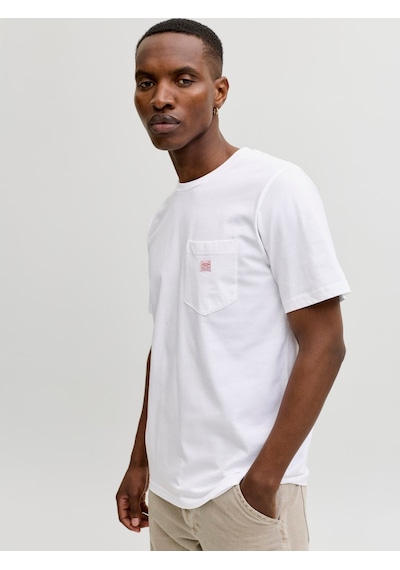 Jack & Jones Caleb Erkek Beyaz Tişört 12293019-bw