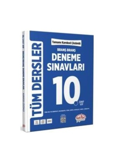 10.sınıf Branş Branş Tüm Dersler Deneme Sınavları - Editör
