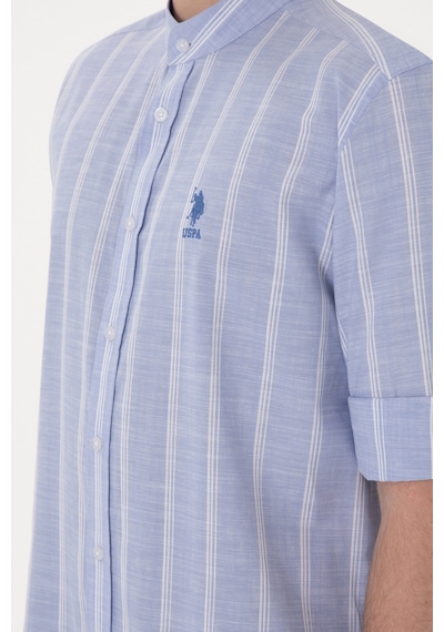 U.S. Polo Assn. Erkek Hakim Yaka Mavi Gömlek 50306392-VR036