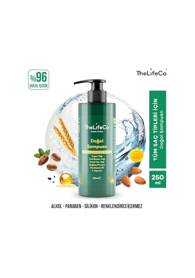 Thelifeco Hairfood Değerli Yağlar Serisi Doğal Şampuan 250 ML