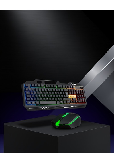 Mekanik Led Klavye Mouse Seti Pg8018