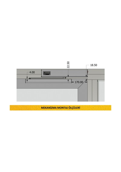Upgate 90 Temassız 90 Derece Açabilen Kapı İtici Mekanizması