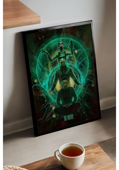The Matrix Siyah Ahşap Çerçeveli Poster, Dekoratif Film Duvar Tablosu