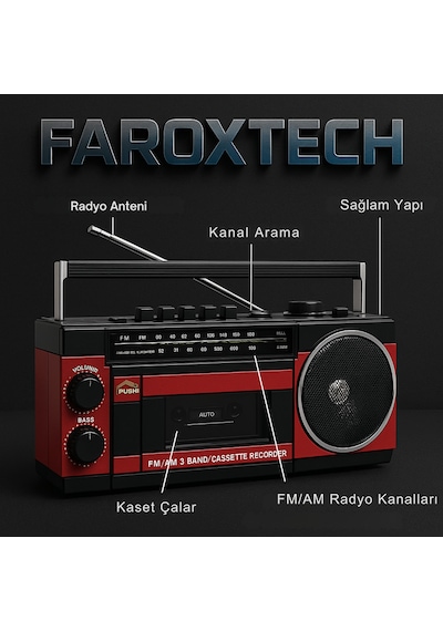 Retro Klasik Kaset Çalarlı Fm/am/sw Radyo Bluetooth, Usb, Sd Kart Destekli Taşınabilir Hoparlör