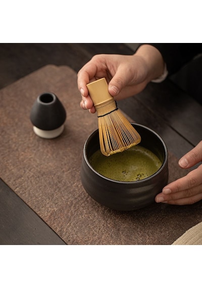 Bambu Matcha Çayı Karıştırıcı Fırça Bamboo Whisk Köpürtücü Cin578