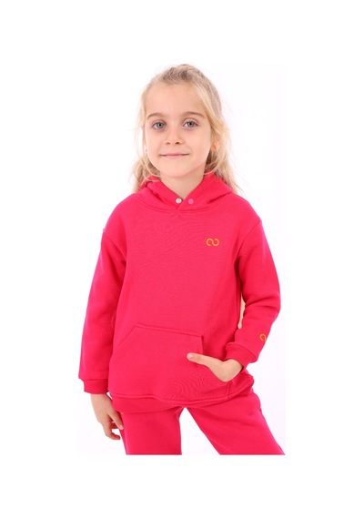 Toontoy Kids Toontoy Unisex Çocuk Nakışlı Sweatshirt Fuşya