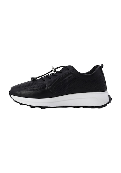 Albishoes Albini Kadın Hakiki Deri Delikli Detaylı Günlük Spor Ayakkabı Siyah