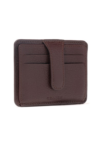 Kahve Cüzdan & Kartlık Unisex 539 Grande Deri Cüzdan Kartlık kahverengi